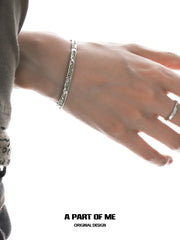 Ice Field Wave Resin 18K Platinum Plated Adjustable Open Bangle Bracelet™