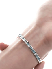 Ice Field Wave Resin 18K Platinum Plated Adjustable Open Bangle Bracelet™