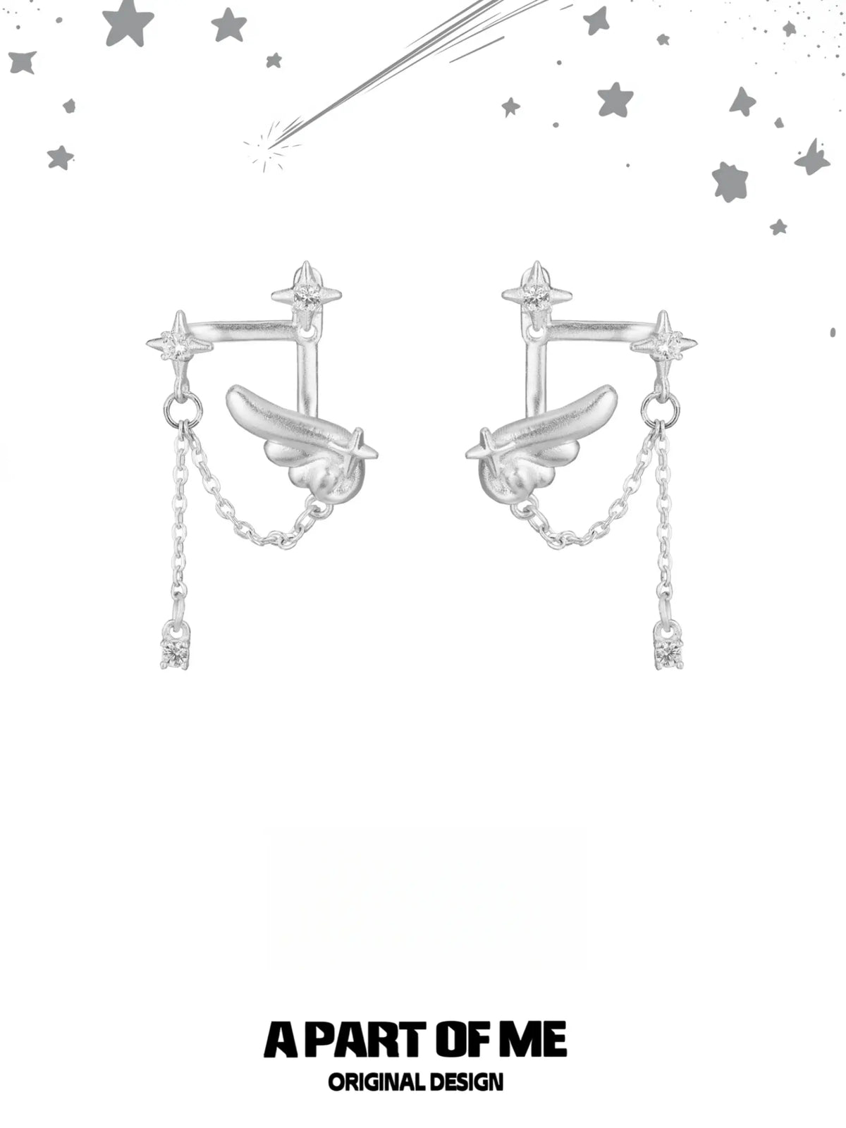 Immaculate Dream 925 Sterling Silver Original Fairy Stud Drop Earrings™