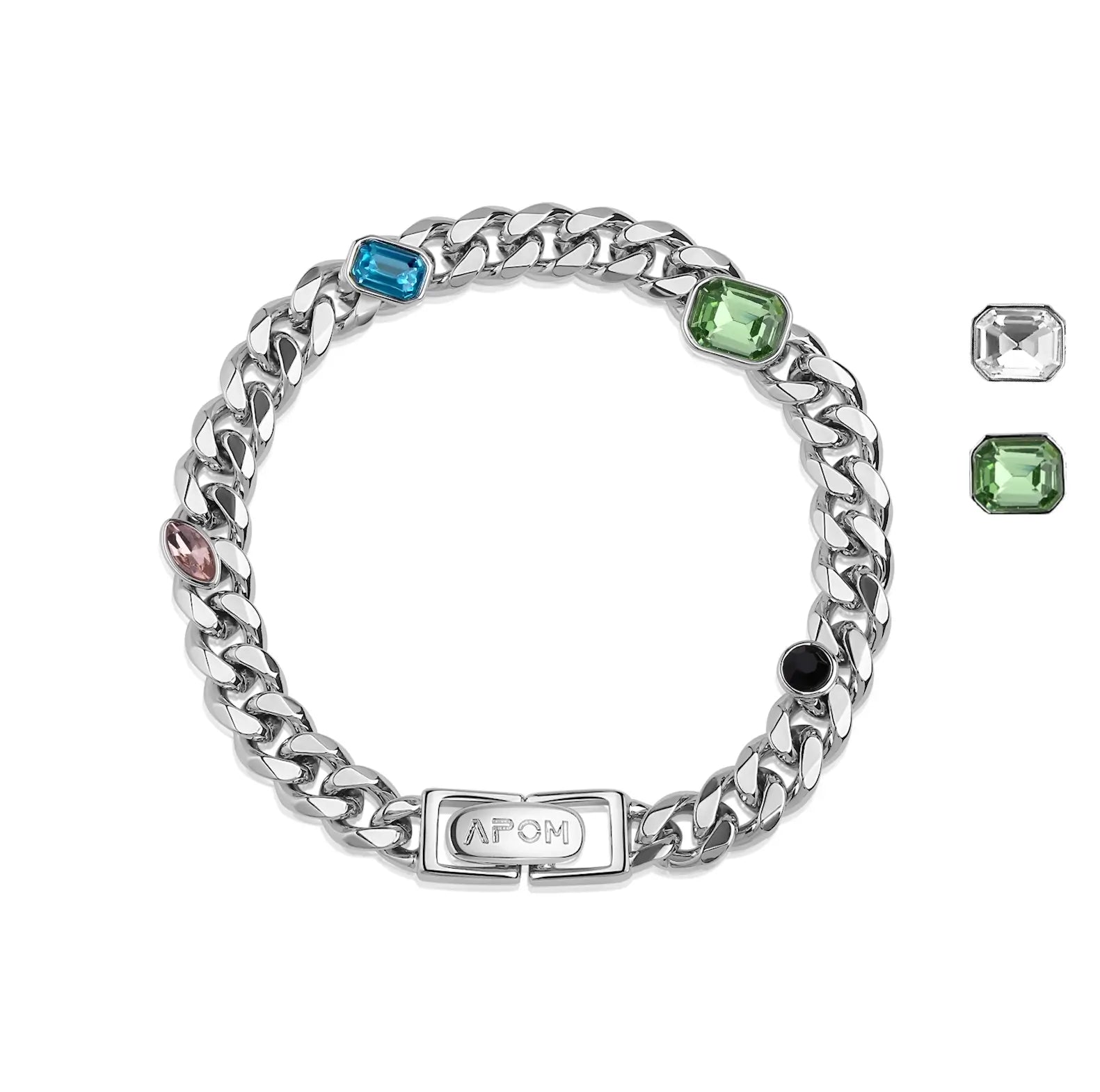 LIMERENCE 18K Platinum Plating Gemstone Cuban Chain Bracelets™