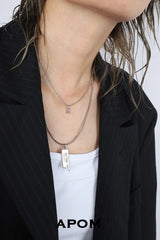 LIMERENCE 18K Platinum Plating Violet Gemstone Pendant Double Layers Necklaces™