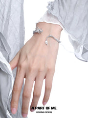 Loong 18k Platinum Plating Moon Stone Resizeable Bangles Bracelets™