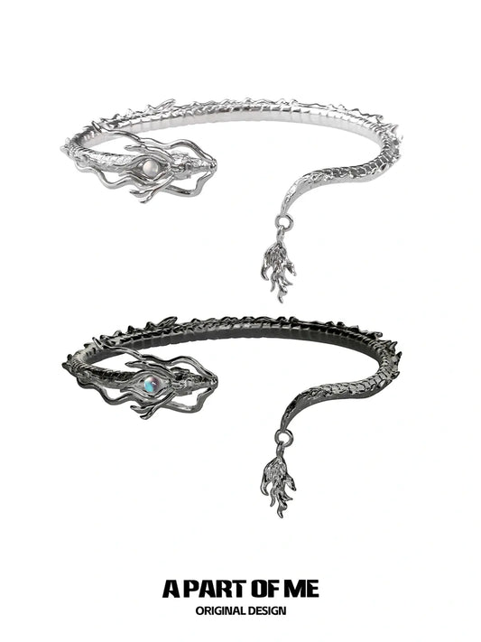 Loong 18k Platinum Plating Moon Stone Resizeable Bangles Bracelets™