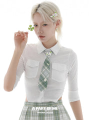 Lucky Clover 18K Platinum Plated Kitten ＆ Puppy Hairclip Hair Clip™
