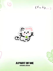 Lucky Clover 18K Platinum Plated Kitten ＆ Puppy Stud Earrings™
