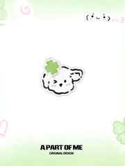 Lucky Clover 18K Platinum Plated Kitten ＆ Puppy Stud Earrings™