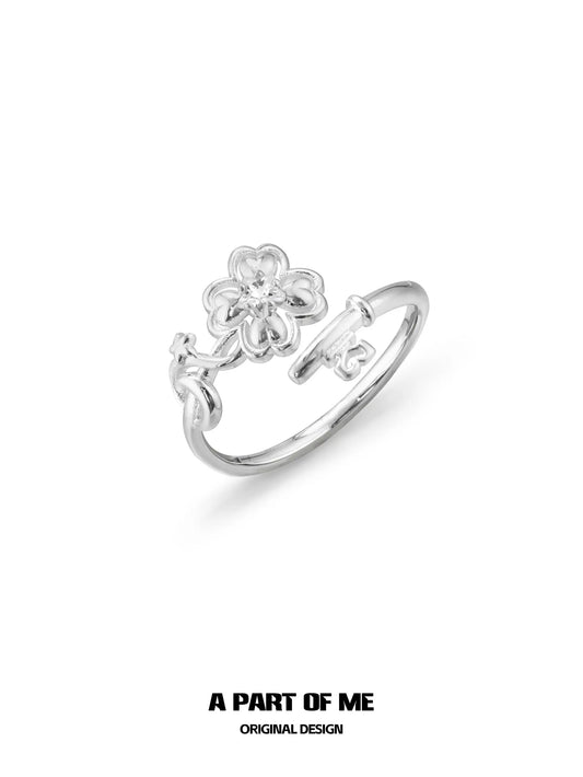Lucky Clover 925 Sterling Silver Simple-Style Adjustable Ring™