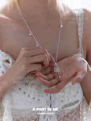 Lucky Clover Platinum Plating Key Charm Necklace™