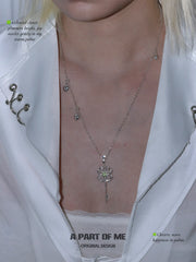 Lucky Clover Platinum Plating Key Charm Necklace™