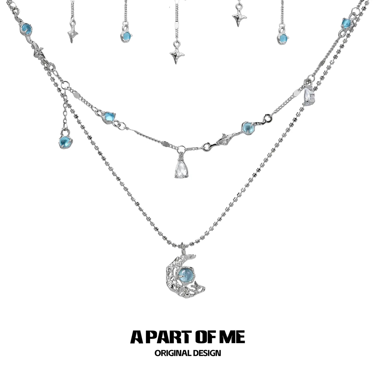 Lunar Faust 18k Platinum Plating Moon Zircon Chokers Necklaces™