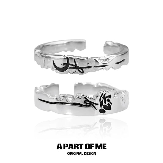 แหวน Lunar Faust S925 Sterling Silver ปรับขนาดได้พื้นฐาน™