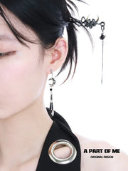 MYTH OF THE MOON 18K Platinum Plating Dark Moon Tassel Hairpins Hair Pins™