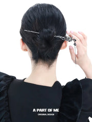 MYTH OF THE MOON 18K Platinum Plating Dark Moon Tassel Hairpins Hair Pins™