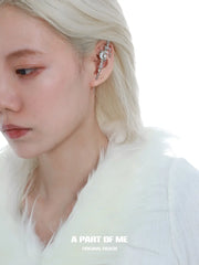 MYTH OF THE MOON 18K Platinum Plating Ear Hook Needle Piercing Earrings White™
