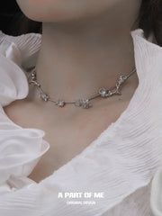 MYTH OF THE MOON 18k Platinum Plating Zircon Natural Shells Chokers Necklaces™