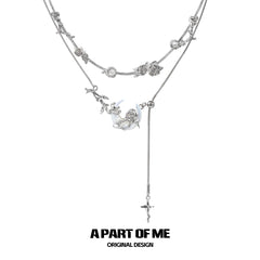 MYTH OF THE MOON 18k Platinum Plating Zircon Natural Shells Chokers Necklaces™