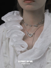 MYTH OF THE MOON 18k Platinum Plating Zircon Natural Shells Chokers Necklaces™