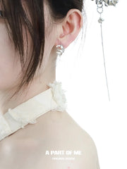 MYTH OF THE MOON S925 18K Platinum Plating Asymmetrical Crescent Shells Stud Earrings™