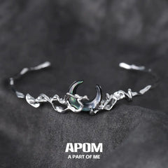 MYTH OF THE MOON S925 Sterling Silver Resizeable Shells Bangles Bracelets™