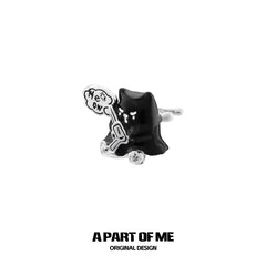 Meow Bandit Kitty Ghost Cat 18K Platinum Plated Earclips Ear Clips™