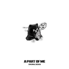 Meow Bandit Kitty Ghost Cat 18K Platinum Plated Earclips Ear Clips™