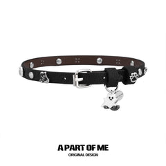 Meow Bandit Kitty Ghost Cat Multifunctional Leather Bracelet/Choker™