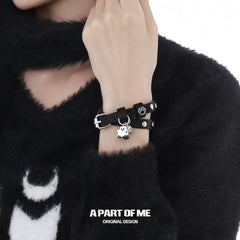 Meow Bandit Kitty Ghost Cat Multifunctional Leather Bracelet/Choker™