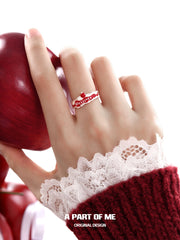 Merry Christmas 925 Sterling Silver "Blessing" Logo Adjustable Ring™