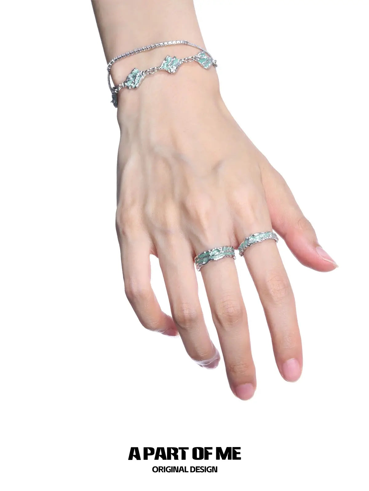 Mint Lagoon 18K Platinum Plating Basic Bracelets™