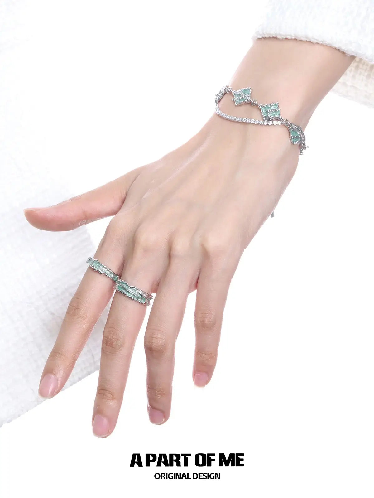 Mint Lagoon 18K Platinum Plating Basic Bracelets™