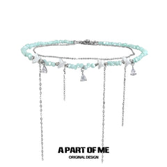 Mint Lagoon 18K Platinum Plating Beads Butterfly Pendant Chokers Necklaces™