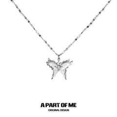 Mint Lagoon 18K Platinum Plating Beads Butterfly Pendant Chokers Necklaces™