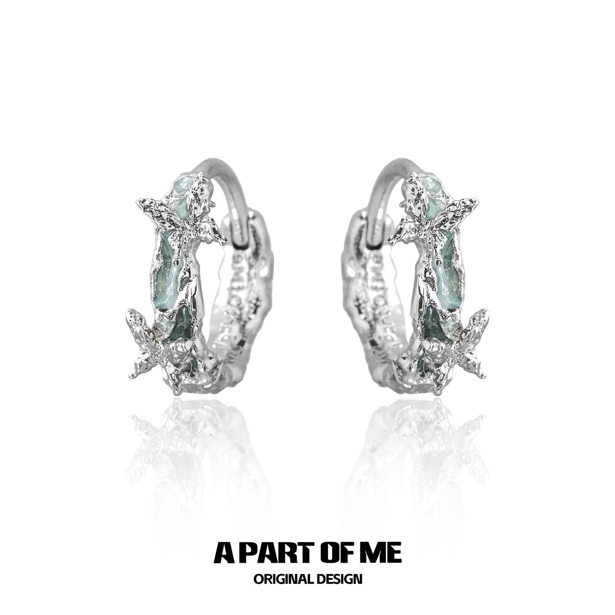 Mint Lagoon 18K Platinum Plating Butterfly Ear Clips ＆ Earrings™