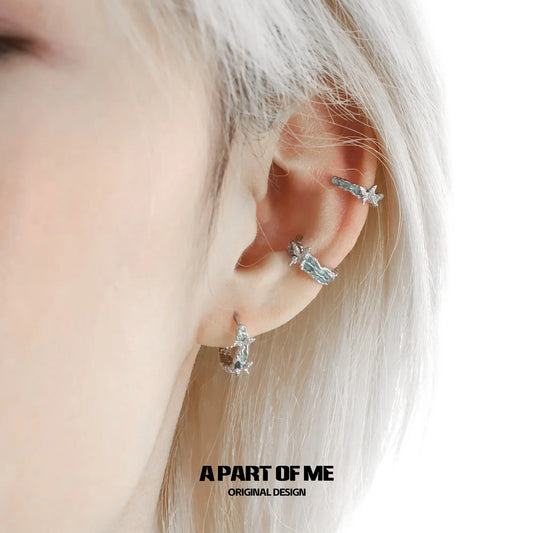 Mint Lagoon 18K Platinum Plating Butterfly Ear Clips ＆ Earrings™