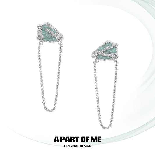 Mint Lagoon S925 Sterling Silver Tassel Ear Clips ＆ Earrings™