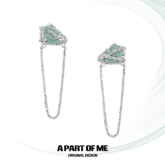 Mint Lagoon S925 Sterling Silver Tassel Ear Clips ＆ Earrings™