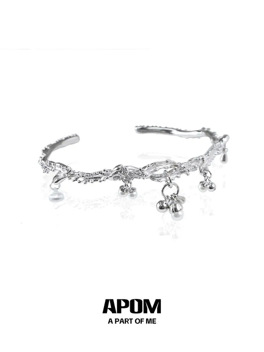 Original 18K Platinum Plated Pearl Adjustable Open Bangle™