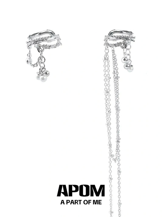 Original 18K Platinum Plated Pearl Tassel Earclips Ear Clips™