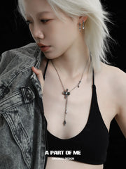 Original Vintage 925 Sterling Silver Iris Charm Y-Necklace™
