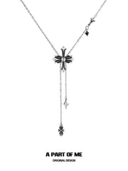 Original Vintage 925 Sterling Silver Iris Charm Y-Necklace™
