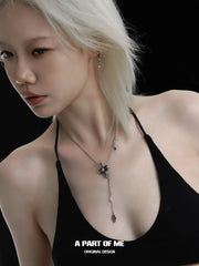 Original Vintage 925 Sterling Silver Iris Charm Y-Necklace™