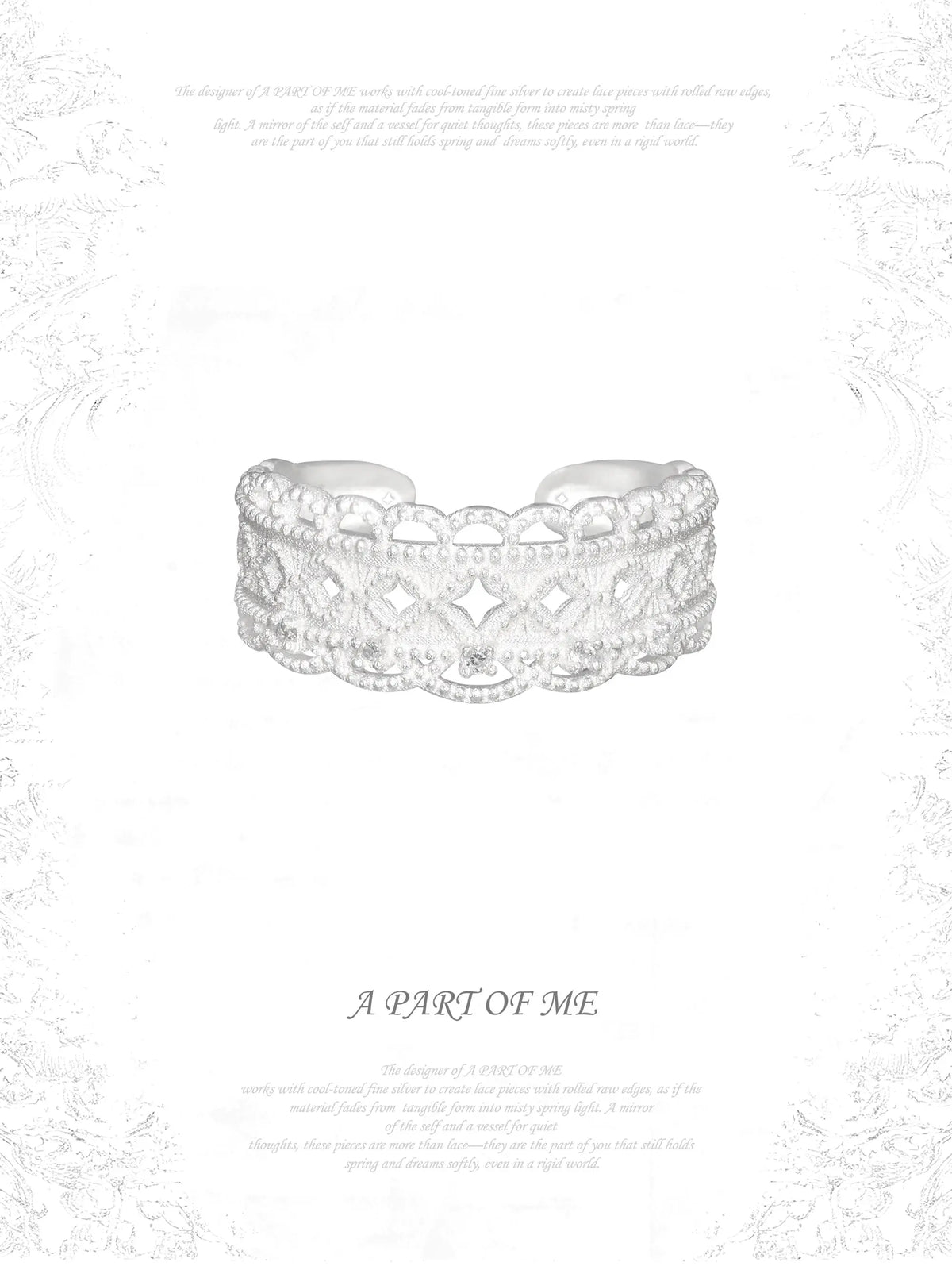 Rebellious Tenderness 925 Sterling Silver Luxury Vintage Lace Adjustable Diamond Ring™