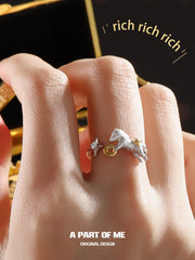 Rich Horse 925 Sterling Silver Adjustable Ring™