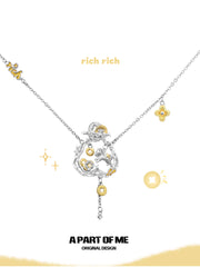 Rich Horse Platinum-Plated Pendant Necklace™