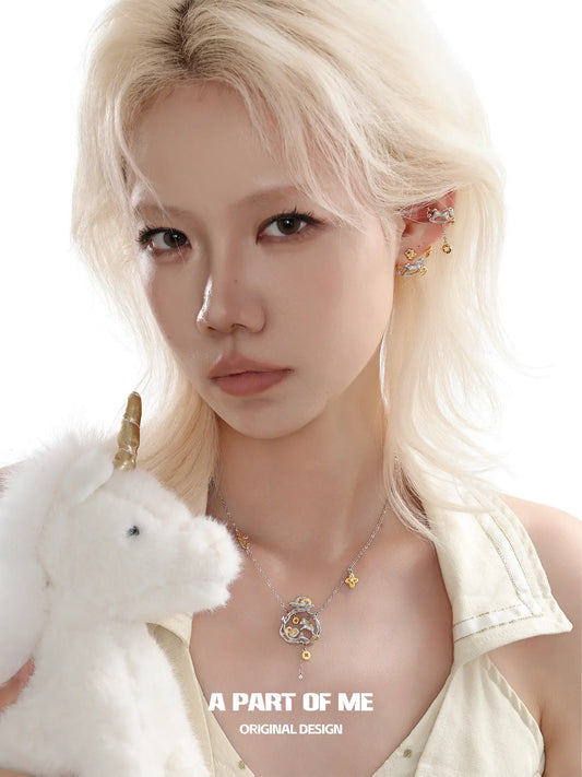 Rich Horse Platinum-Plated Pendant Necklace™