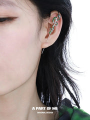 Slytherin House 18k Platinum Plating Basic Snake Ear Hook Needle Piercing Earring™
