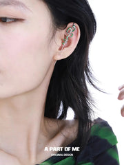 Slytherin House 18k Platinum Plating Basic Snake Ear Hook Needle Piercing Earring™