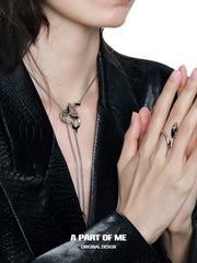 Slytherin House 18k Platinum Plating Ice Snake Pull-out Necklaces™