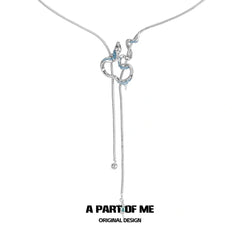 Slytherin House 18k Platinum Plating Ice Snake Pull-out Necklaces™
