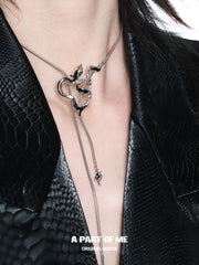 Slytherin House 18k Platinum Plating Ice Snake Pull-out Necklaces™